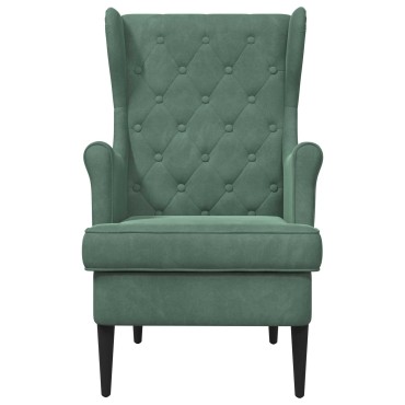 vidaXL Πολυθρόνα Θαλασσί Βελούδο 65x79x100cm 1 τεμ.