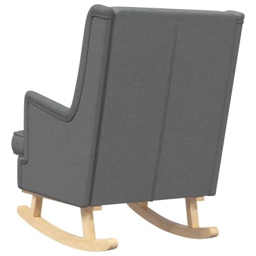 vidaXL Κουνιστή καρέκλα Σκούρο Γκρι 62x80x85cm ύφασμα 1 τεμ.