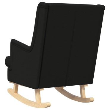 vidaXL Κουνιστή καρέκλα Μαύρο 62x80x85cm ύφασμα 1 τεμ.