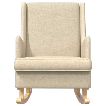 vidaXL Κουνιστή καρέκλα Κρεμ 62x80x85cm ύφασμα 1 τεμ.