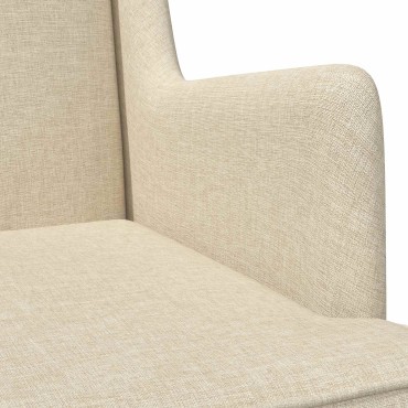 vidaXL Κουνιστή καρέκλα Κρεμ 62x80x85cm ύφασμα 1 τεμ.