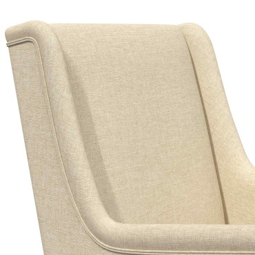 vidaXL Κουνιστή καρέκλα Κρεμ 62x80x85cm ύφασμα 1 τεμ.