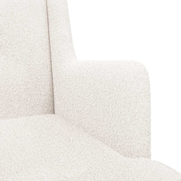 vidaXL Κουνιστή καρέκλα Κρεμ 62x80x85cm Ύφασμα Από Πρόβατο 1 τεμ.