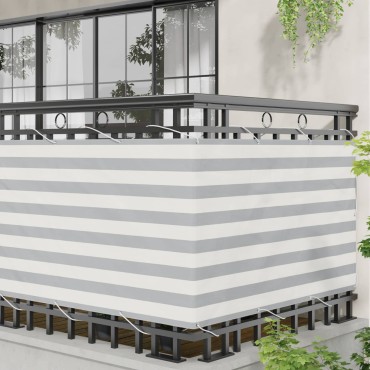 vidaXL Οθόνη Μπαλκονιού 100 x 400 cm Ύφασμα Όξφορντ Ορθογώνιος