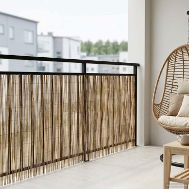 vidaXL Φράχτης Κήπου Καρβουνιασμένο 400x100cm Καλάμι