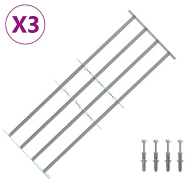 vidaXL Ασφάλεια Γρίλια για Παράθυρα με 4 Διασταυρούμενους Στηρίγματα