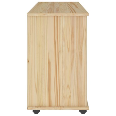 vidaXL Κινητό Ντουλάπι Καφέ 100x39x65,5cm Στερεό ξύλο πεύκου