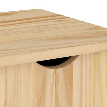 vidaXL Κινητό Ντουλάπι Καφέ 100x39x65,5cm Στερεό ξύλο πεύκου