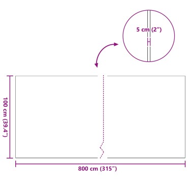 vidaXL Τεχνητό γρασίδι Πράσινο 1 x 8 μ / 50 χλστ