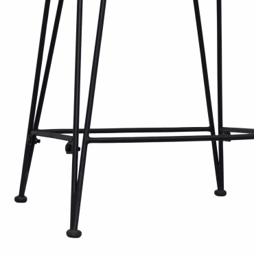 vidaXL Μπαρ σκαμπό 2 τεμ. Μαύρο 44x46x91cm Ράτταν και Χάλυβας