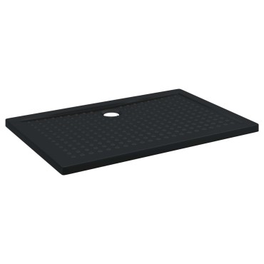vidaXL Δίσκος Βάσης Ντους με Τρύπες 120 x 80 x 4 εκ. ABS Μαύρο