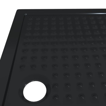 vidaXL Δίσκος Βάσης Ντους με Τρύπες 120 x 80 x 4 εκ. ABS Μαύρο