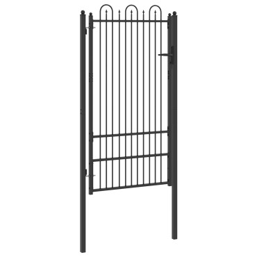 vidaXL Πύλη Φράχτη DRONTEN 100 x 175 cm Ατσάλι Μαύρο Κλειδώσιμο