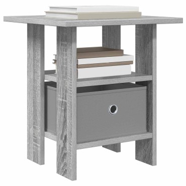 vidaXL Κομοδίνο Γκρι Sonoma 41x40x45cm Επεξεργασμένο Ξύλο 1 τεμ.