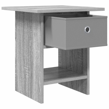 vidaXL Κομοδίνο Γκρίζο Σονομα 41x40x45cm Επεξεργασμένο Ξύλο 1 τεμ.