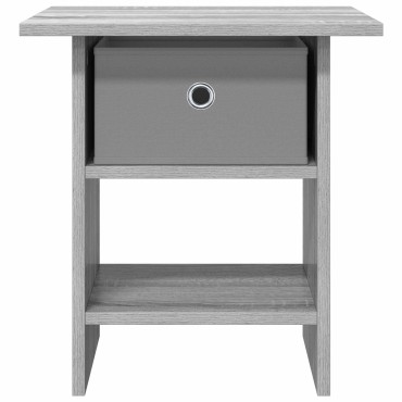 vidaXL Κομοδίνο Γκρίζο Σονομα 41x40x45cm Επεξεργασμένο Ξύλο 1 τεμ.