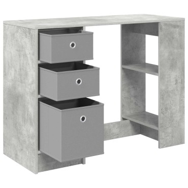 vidaXL Γραφείο Σκυρόδεμα Γκρι 100x40x75cm Επεξεργασμένο Ξύλο 1 τεμ.