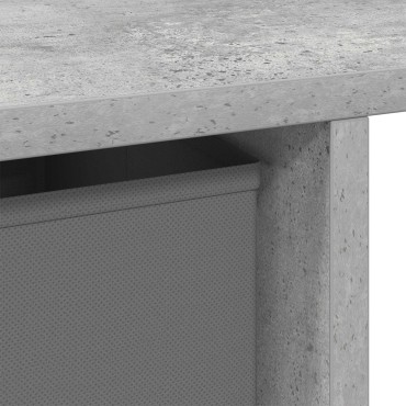 vidaXL Γραφείο Σκυρόδεμα Γκρι 100x40x75cm Επεξεργασμένο Ξύλο 1 τεμ.
