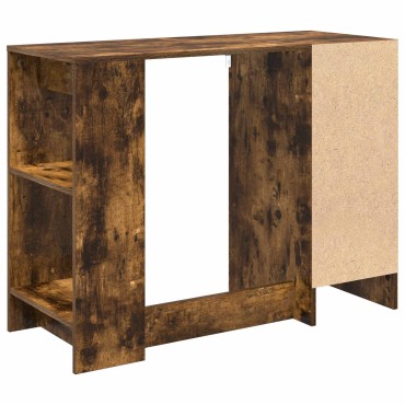 vidaXL Γραφείο Καπνιστό Δρύς 100x40x75cm Επεξεργασμένο Ξύλο 1 τεμ.