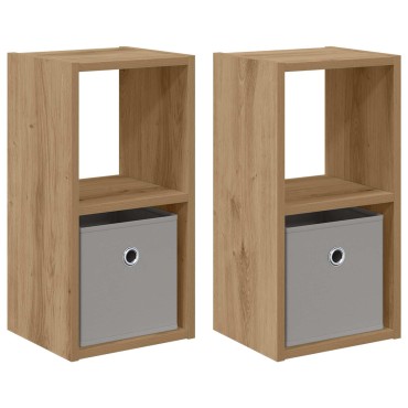 vidaXL Κομοδίνο 2 τεμ. Artisan Oak 25,5x22x49,5 εκ