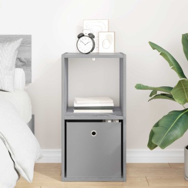 vidaXL Κομοδίνο Γκρι Sonoma 35x32x68,5cm Επεξεργασμένο Ξύλο 1 τεμ.