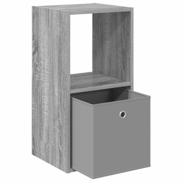 vidaXL Κομοδίνο Γκρι Sonoma 35x32x68,5cm Επεξεργασμένο Ξύλο 1 τεμ.
