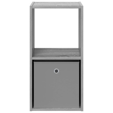 vidaXL Κομοδίνο Γκρι Sonoma 35x32x68,5cm Επεξεργασμένο Ξύλο 1 τεμ.