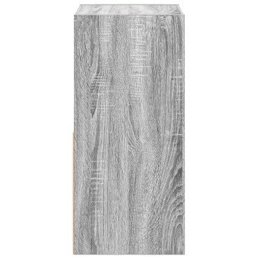 vidaXL Κομοδίνο Γκρι Sonoma 35x32x68,5cm Επεξεργασμένο Ξύλο 1 τεμ.