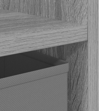 vidaXL Κομοδίνο Γκρι Sonoma 35x32x68,5cm Επεξεργασμένο Ξύλο 1 τεμ.
