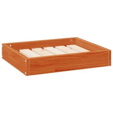 vidaXL Κρεβάτι Σκύλου Κερωτό καφέ 51,5 x 44 x 9 cm Στερεό ξύλο πεύκου
