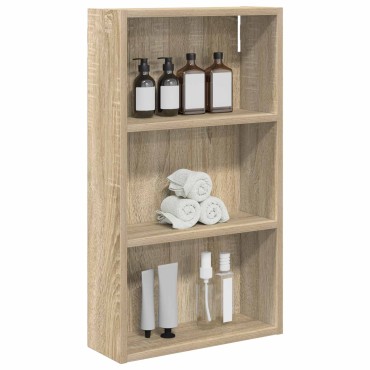 vidaXL Ντουλάπα τοίχου μπάνιου με ράφι Δρύς Sonoma 40x14x70 εκ 1 τεμ.