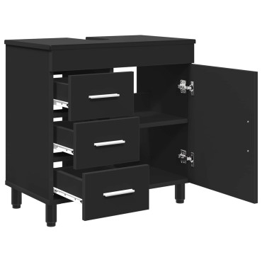 vidaXL Έπιπλο μπάνιου Μαύρο 60x35x60cm Επεξεργασμένο Ξύλο 1 τεμ.