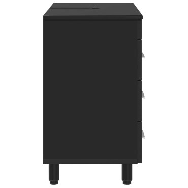 vidaXL Έπιπλο μπάνιου Μαύρο 60x35x60cm Επεξεργασμένο Ξύλο 1 τεμ.