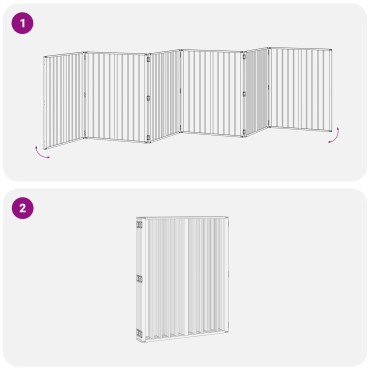 vidaXL Πόρτα Σκύλου 6 τμχ. Μαύρο 80 x 100 cm Επικαλυμμένος Χάλυβας