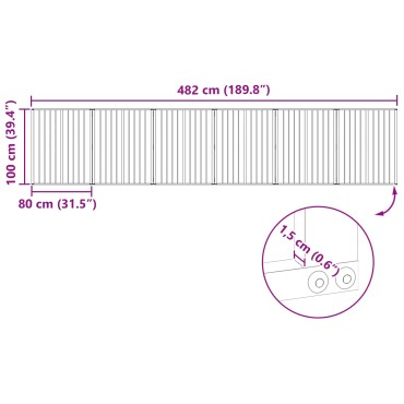 vidaXL Πόρτα Σκύλου 6 τμχ. Μαύρο 80 x 100 cm Επικαλυμμένος Χάλυβας
