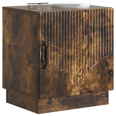 vidaXL Κομοδίνο Καπνισμένο Ξύλο Δρυός 43x34,5x47cm 1 τεμ.
