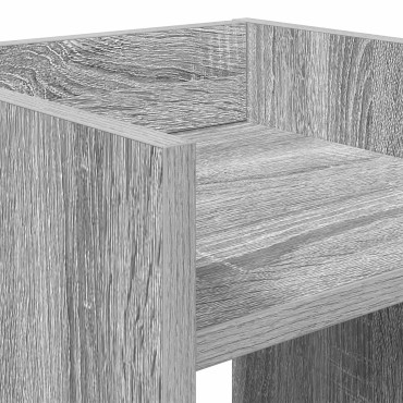 vidaXL Βάση φυτών 2 τμχ. Γκρι Σονομά 30 x 30 x 100 εκ