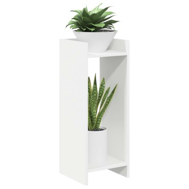 vidaXL Βάση φυτών Λευκός 30 x 30 x 80 cm Μηχανικά επεξεργασμένο ξύλο