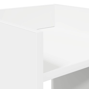 vidaXL Βάση φυτών Λευκός 30 x 30 x 80 cm Μηχανικά επεξεργασμένο ξύλο