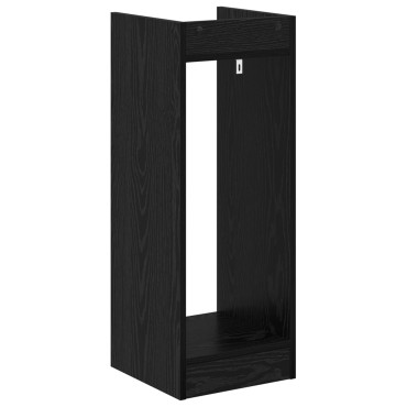 vidaXL Βάση φυτών Μαύρη Δρυς 30 x 30 x 80 cm