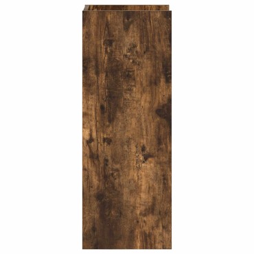vidaXL Βάση φυτών 2 τμχ. Καπνιστή Δρυς 30 x 30 x 80 cm