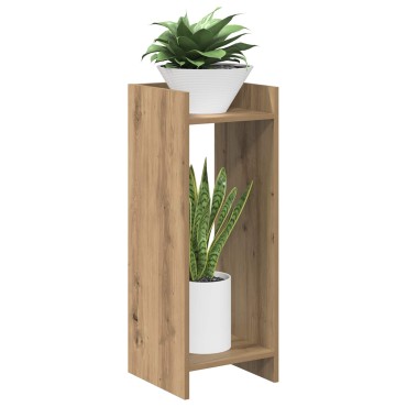 vidaXL Βάση φυτών 2 τμχ. Τεχνίτικη Δρυς 30 x 30 x 80 cm