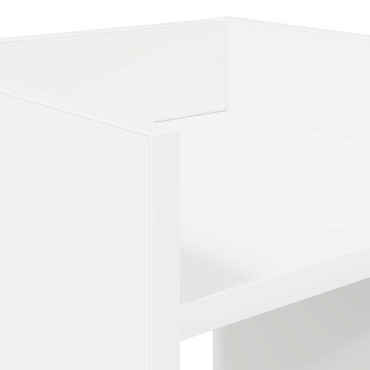 vidaXL Βάση φυτών Λευκός 30 x 30 x 60 cm Μηχανικά επεξεργασμένο ξύλο