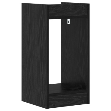 vidaXL Βάση φυτών Μαύρη Δρυς 30 x 30 x 60 cm