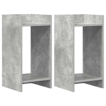 vidaXL Βάση φυτών 2 τμχ. Σκυρόχρωμο Γκρι 30 x 30 x 60 cm