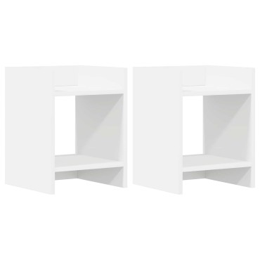 vidaXL Βάση φυτών 2 τμχ. Λευκός 30 x 30 x 40 cm