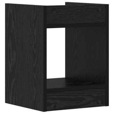 vidaXL Βάση φυτών Μαύρη Δρυς 30 x 30 x 40 cm Επεξεργασμένο Ξύλο