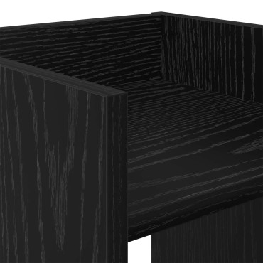 vidaXL Βάση φυτών Μαύρη Δρυς 30 x 30 x 40 cm Επεξεργασμένο Ξύλο