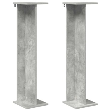 vidaXL Βάση φυτών 2 τμχ. Σκυρόχρωμο Γκρι 25 x 25,5 x 100,5 εκ.