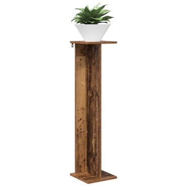 vidaXL Βάση φυτών 2 τεμ. Παλαιωμένο ξύλο 25 x 25,5 x 100,5 εκ.